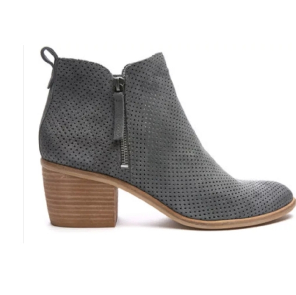 Dolce Vita Perforated Double Zip ANKLE bootie